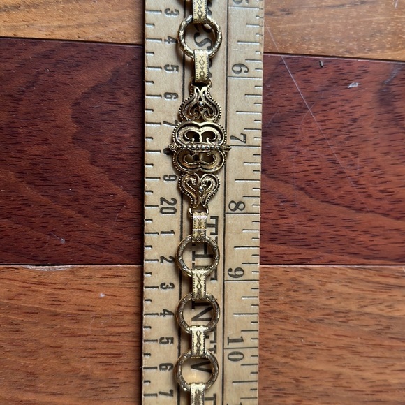 1940's Rare Hollycraft Regency Hollywood Gold Tone Metal Chain Belt - Picture 9 of 14